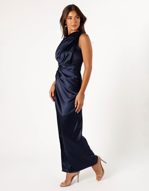 Petal & Pup - Nadia One Shoulder Maxi Dress - Navy