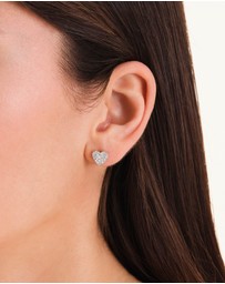 Rosefield - Pavé Heart Gold-Tone Stud Earrings