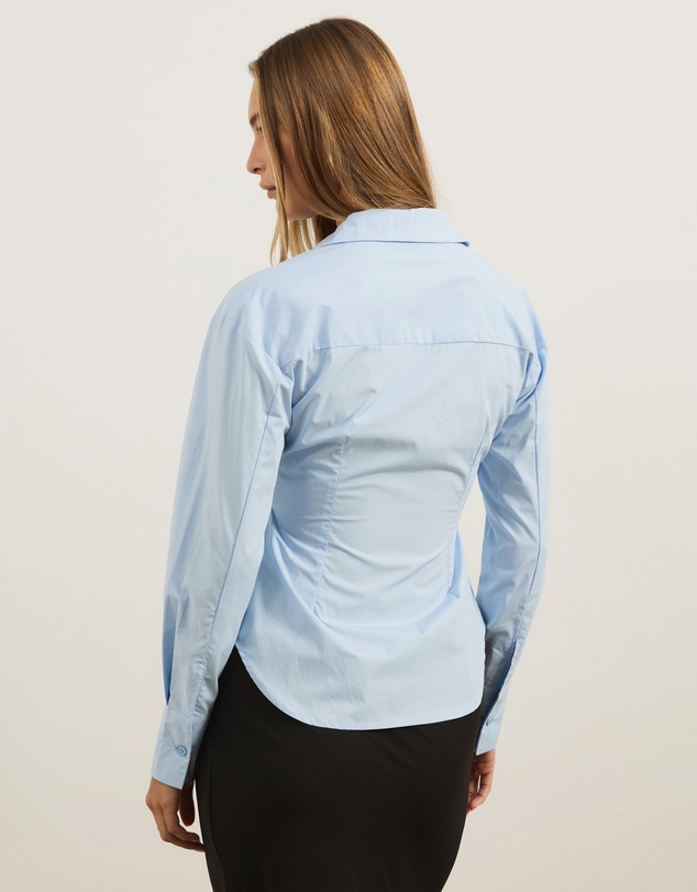 Atmos&Here - Kitt Cinched Waist Tie Wrap Shirt