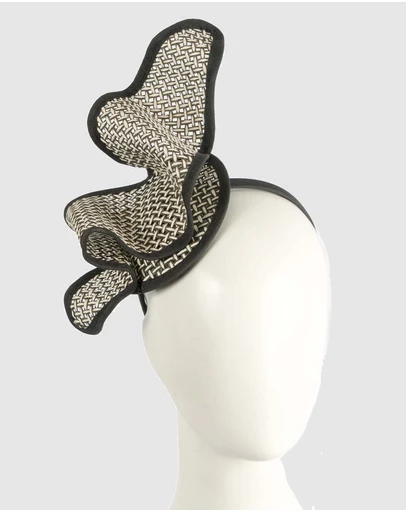 Max Alexander - Black and Cream Derby Day Racing Fascinator