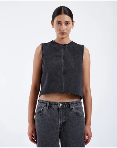 Dr Denim - Erin Top Retro Black