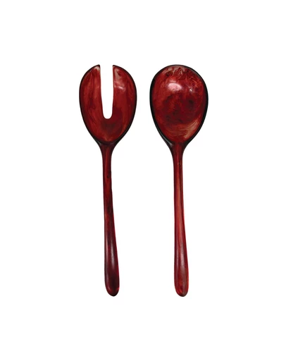 Urban Attitude - Urban Attitude LILA Large Paired Servers Length 30cm, Width 7.5cm (Spoon) - Berry Red
