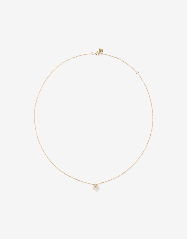 Michael Hill - Australian Opal & Diamond Accent Necklace in 10kt Yellow Gold
