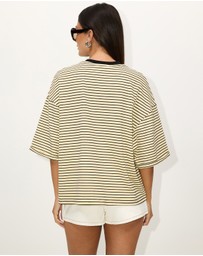 Dazie - Serve Stripe T-Shirt