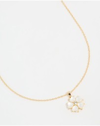 Lovisa - Gold Plated Catseye Flower Pendant Necklace