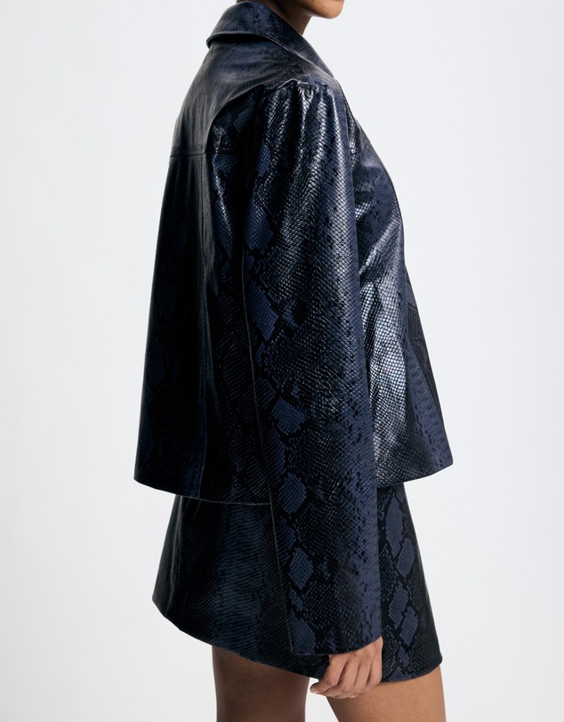 Lover - Evanthe Python Leather Look Jacket