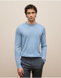 Trenery - Merino Classic Crew in Sky