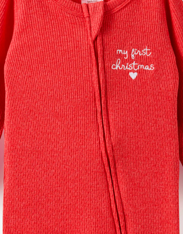 Cotton On Kids - Littlie Organic Long Sleeve Zip Romper