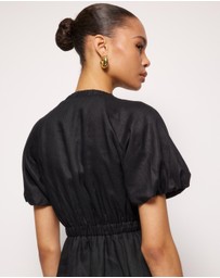 AERE - Tyrah Linen Midi Dress