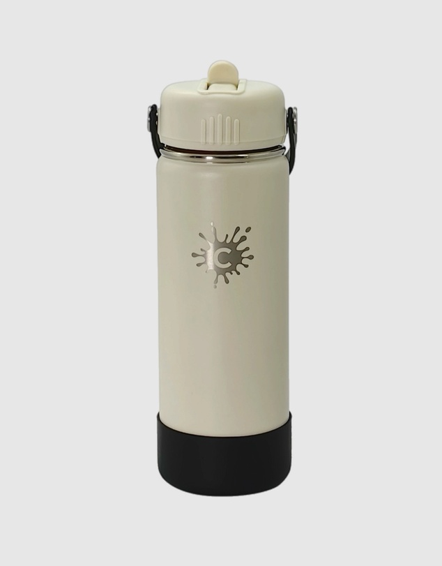 Tolu Australia - 750ml Reusable White Water Bottle with Straw Lid