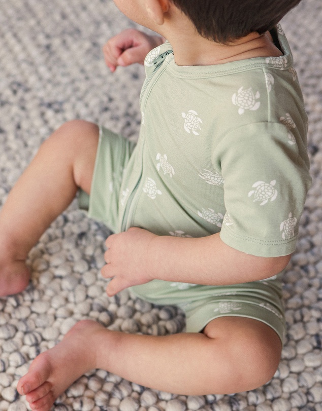 Kynd Baby - Essential Short Sleeve Onesie in Turtle