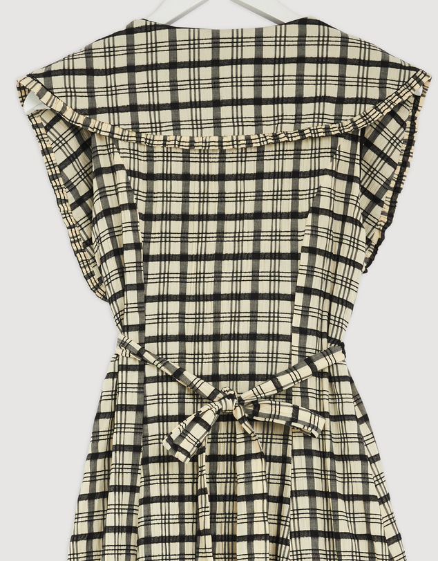 Revibe - Repaired The Fated Adela Check Collared Maxi Dress - AU 8