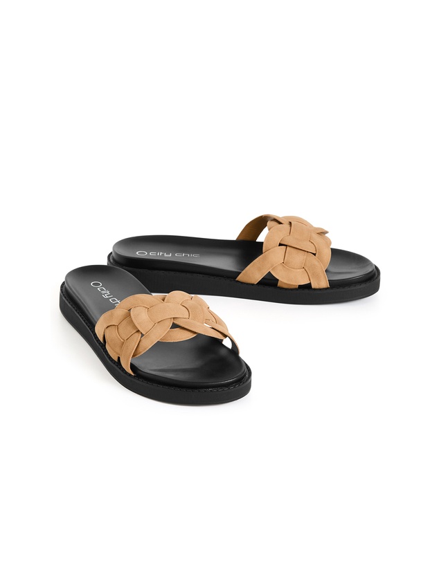 City Chic - WIDE FIT Star Weave Slide