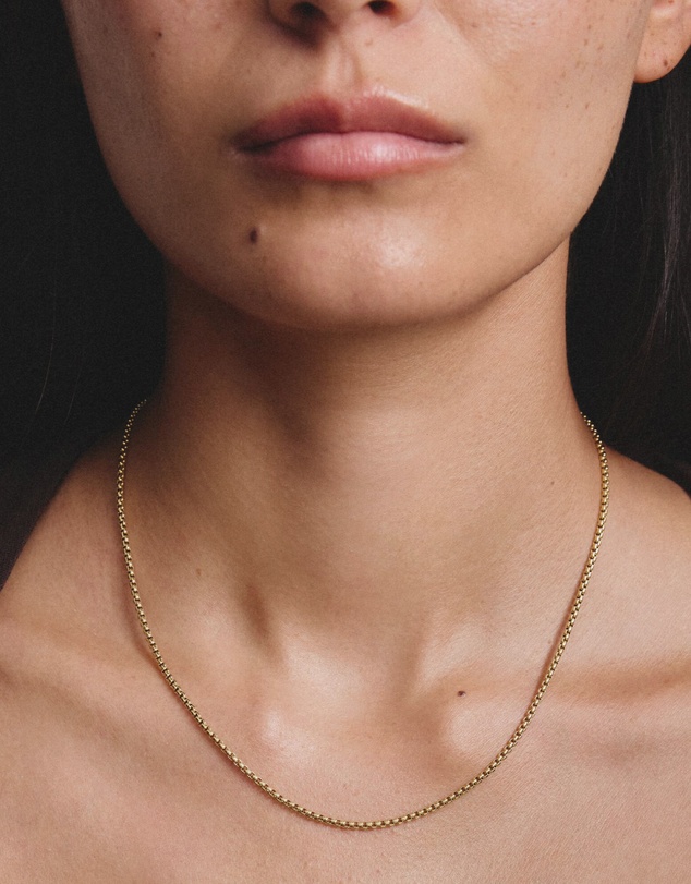 THOMAS SABO - Gold-Tone Stainless Steel Box Chain Necklace 2mm