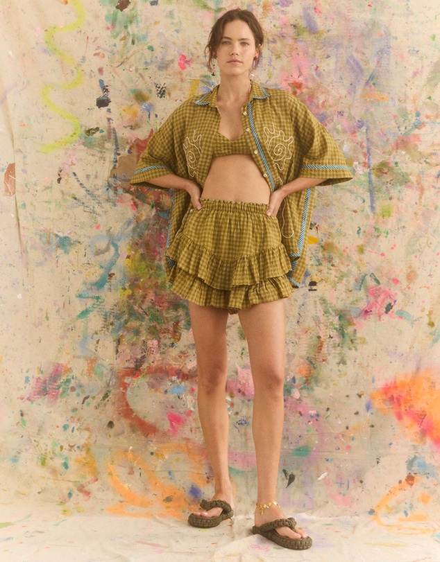 KINGA CSILLA - Hulia Check Fae Frill Skort