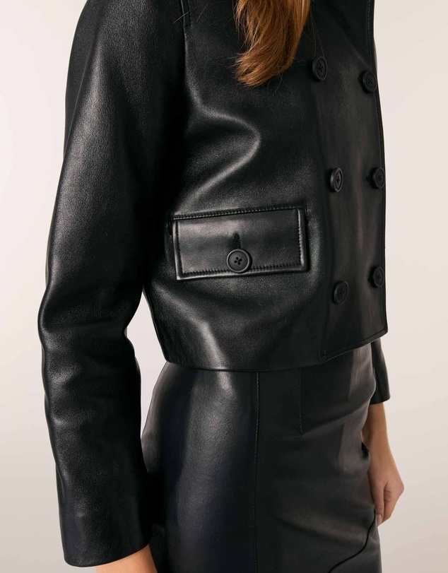 Maje - Vaban Leather Blazer