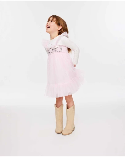 Cotton On Kids - Floral Flutter Sleeve Dress Up Dress