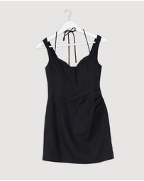 Revibe - Repaired Shona Joy Kasbah Bustier Draped Mini Dress - AU 6