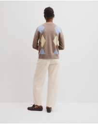 Country Road - Merino Long Sleeve Argyle Knit