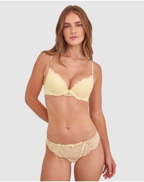 Bras N Things - Bethany Essentials Double Push Up Bra-Yellow