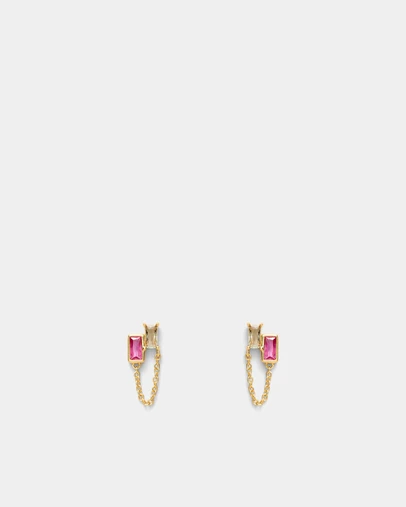 MIMCO - Emerge Chain 925 Sterling Silver Stud Earrings
