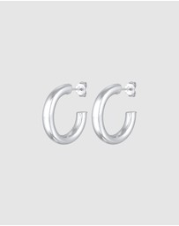 Elli Jewelry - Earrings Creoles Studs In 925 Sterling Silver