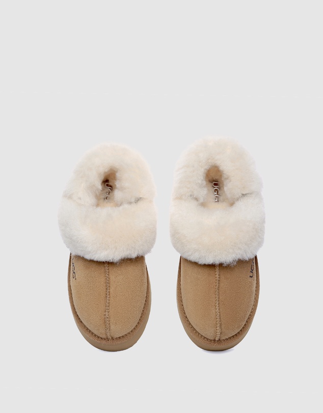 EVERAU - Australian Shepherd Ugg Musa Platform Cow Suede Upper House Shoes