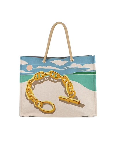 Pre-Loved by Azura Reborn - Pre-Loved Toile Escale a la Plage Beach Bag