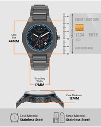 Armani Exchange - Gun-Metal Chronograph Watch