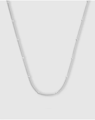 Wanderlust + Co - Beaded Silver Essential Chain Necklace