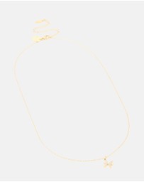 Lovisa - Waterproof Gold Plated Stainless Steel Cubic Zirconia Pisces Zodiac Sign Necklace