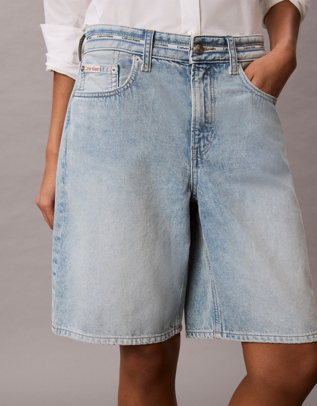 Calvin Klein Jeans - Denim Logo Tape Relaxed Bermuda Shorts
