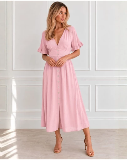Esther & Co - Korbela Dress - Powder Pink