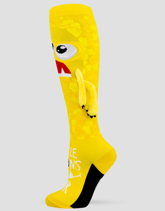 Crazy Skates - Crazy Socks Monster Yellow Knee-High Socks