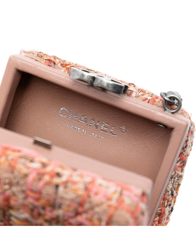 Pre-Loved by Azura Reborn - Pre-Loved CC Tweed Chain Vertical Box Crossbody