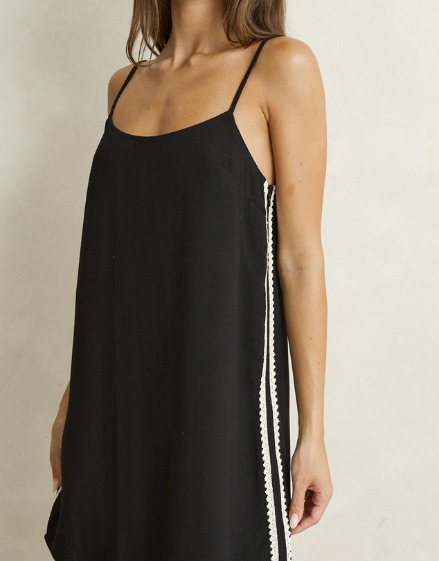 Rhythm - Linen Lace Slip Mini Dress