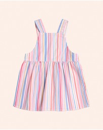 Huxbaby - Pastel Stripe Pinafore Dress - Babies-Kids