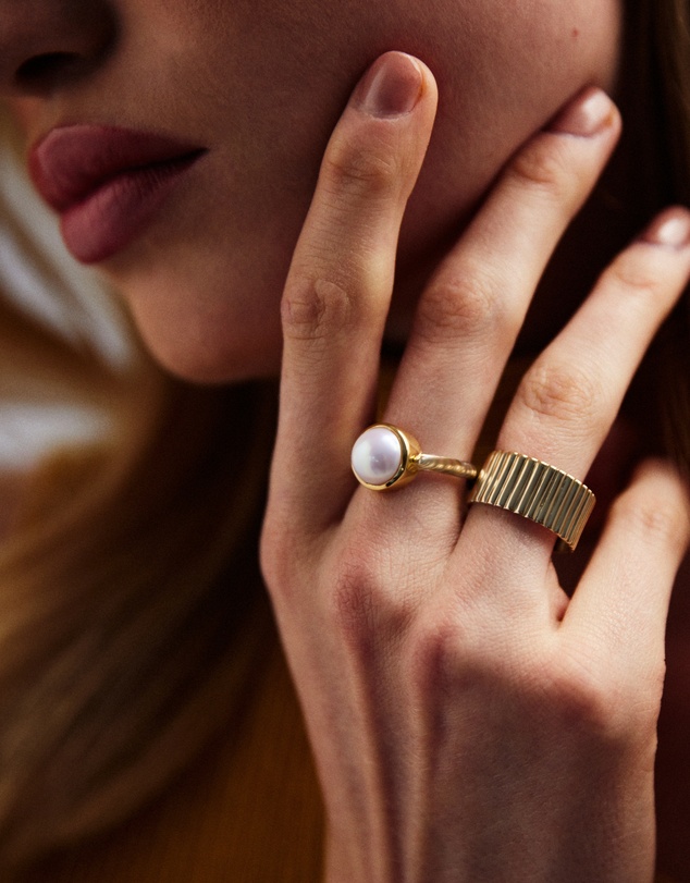 Najo - Garland Two-Tone Pearl Ring