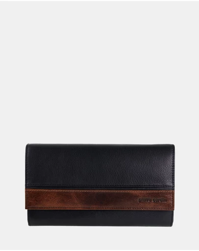 Pierre Cardin - Pierre Cardin Leather Rustic Flat Wallet