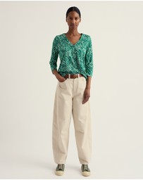 Seasalt - Seasalt Cornwall Green 3/4 Barnoon Top