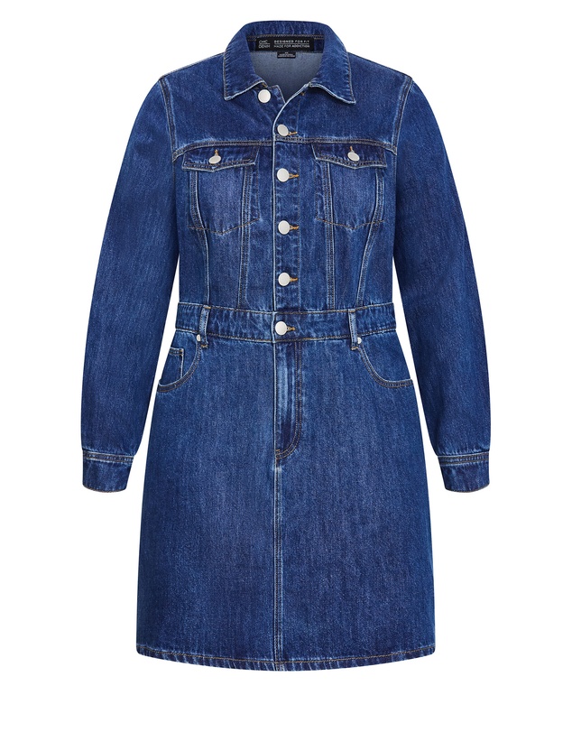City Chic - Liora Denim Mini Dress