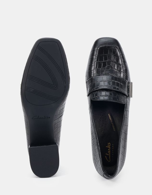 Clarks - Winslet Black Croc
