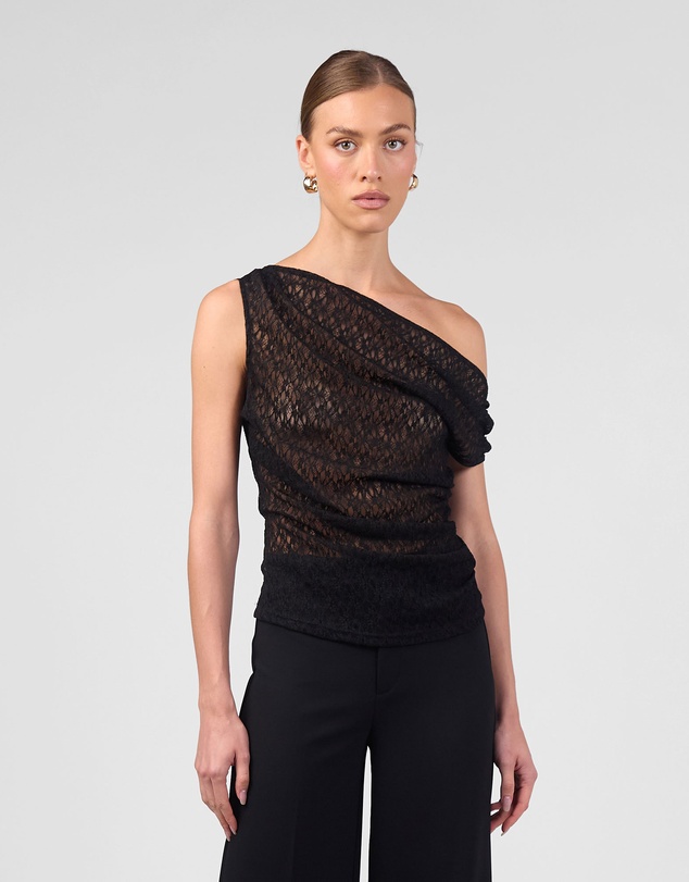 MVN - One Shoulder Lace Top