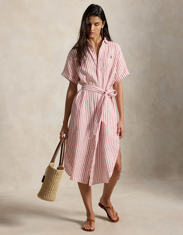 Polo Ralph Lauren - Striped Linen Short-Sleeve Shirtdress