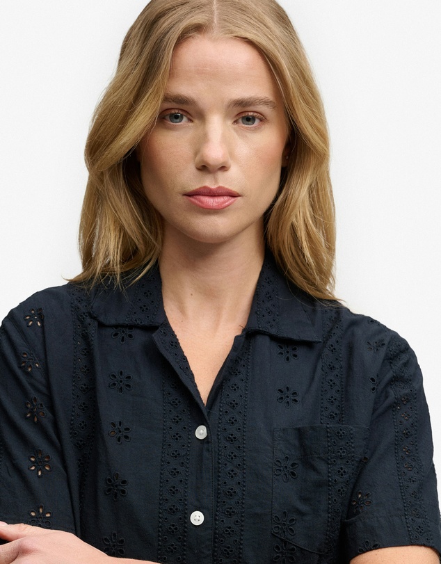 Superdry - Heritage Broderie Short Sleeve Shirt