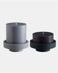 porter green - flipp lrg silicone unbreakable candle holder set