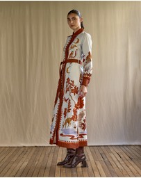 SMWR. by The Somewhere Co - Moon Court Long Sleeve Maxi Shirt Dress
