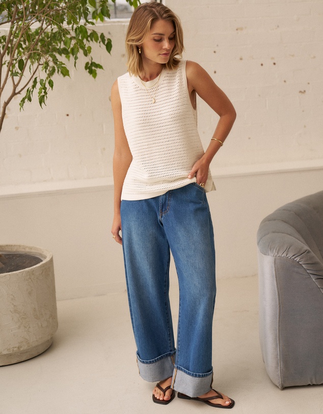 Ceres Life - Maddy Mesh Knit Tank