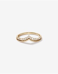 Michael Hill - 0.18 Carat TW Diamond Chevron Wedding Ring in 14kt Yellow Gold