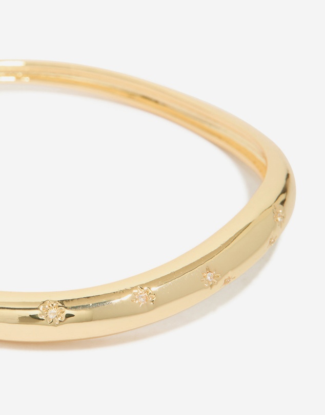 Lovisa - Gold Plated Diamante Star Detail Bangle